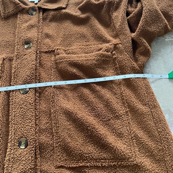 Peach Love rust color oversize long sleeve jacket size small - Picture 7 of 9